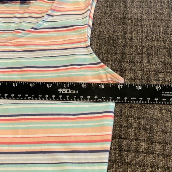 Lands' End Multicolor Striped Midi Dress. Sleeveless. Size S. Pockets. Comfy! - Picture 10 of 14